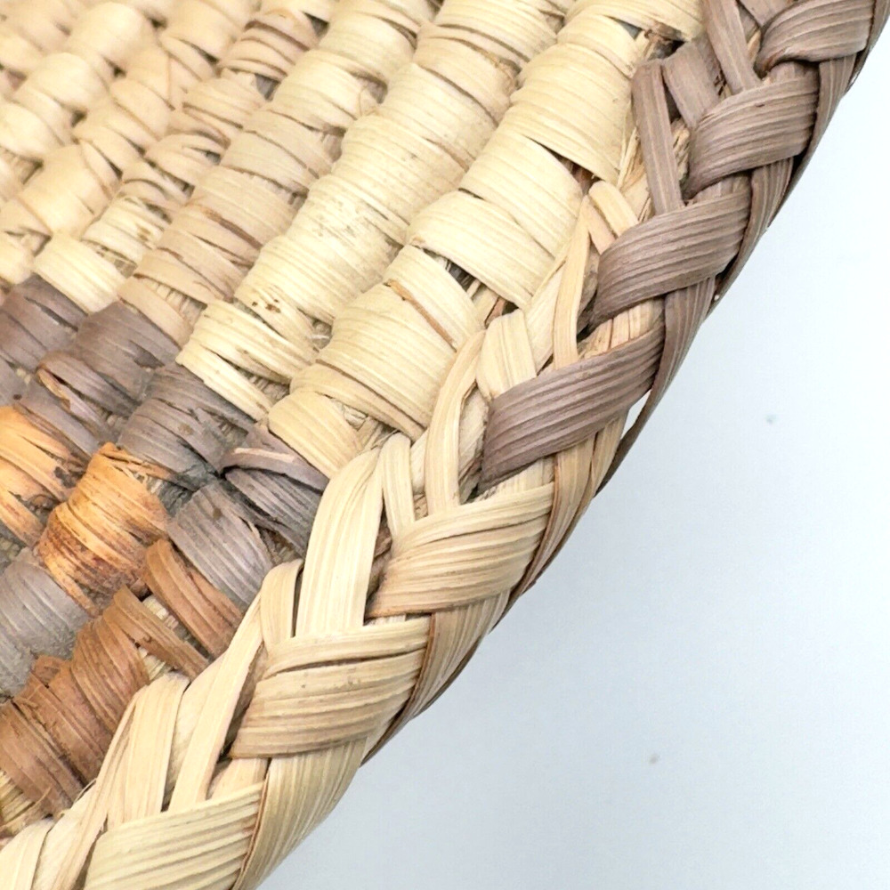 Hand Woven Coiled Basket 15.5" Southwestern Design Bowl Wall Decor Boho Tribal - Picture 4 of 8